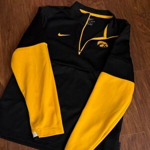 Nike Black and Gold Quarter-Zip Top